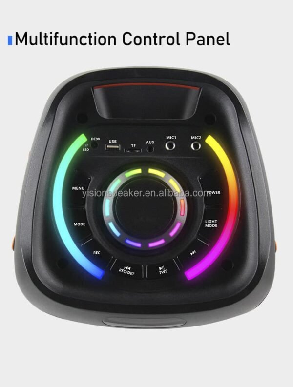 Parlante ZJZ 2062A de 12 Pulgadas 1000W con Karaoke, Micrófono Inalámbrico y Luces LED – Sonido Potente y Diversión Total - Image 7