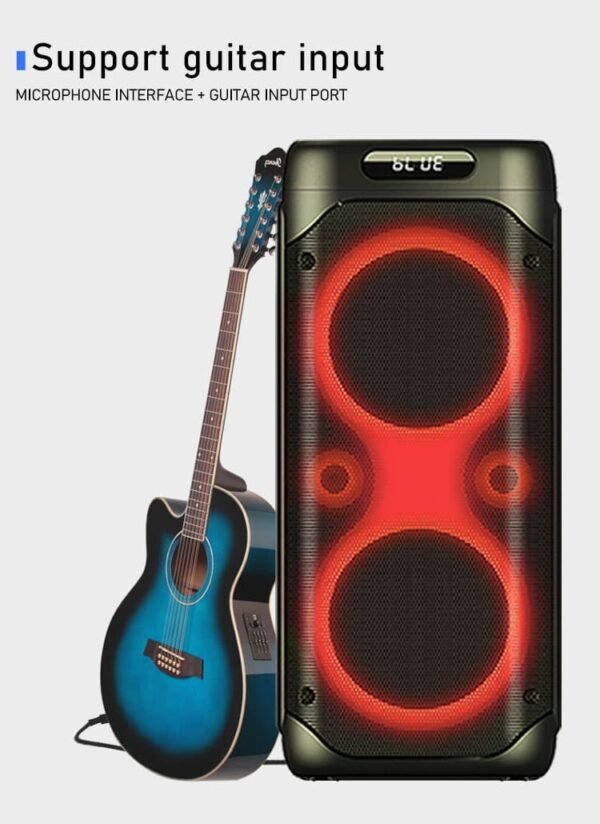 Parlante Portátil ZJZ 6800B de 12 Pulgadas 2500 W con Luces LED y Función Karaoke – ¡Sonido Potente y Diversión Asegurada! - Image 4