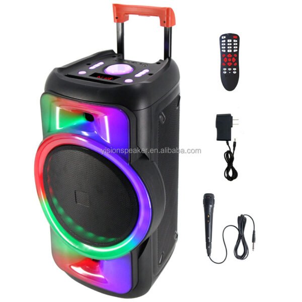 Parlante 12 Pulgadas ZjZ 1201, 1000w, Portátil, Led, Bluetooth, Micrófono Incluido