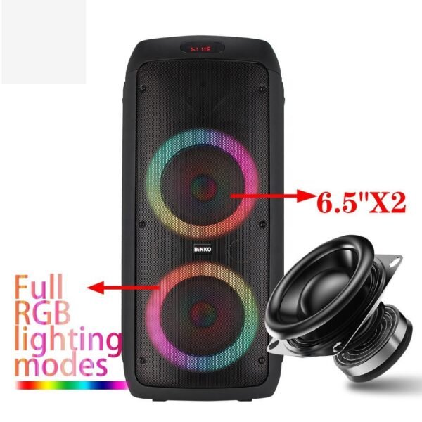 Parlante Portátil ZJZ 2062 con Función Karaoke y Luces LED – Potencia, Conectividad y Sonido de Alta Calidad - 12 Pulgadas