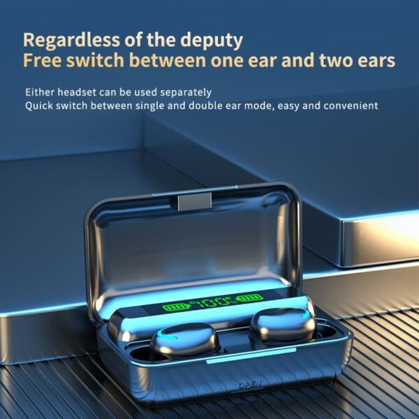 Auriculares Inalámbricos F9 - Diseño Vibrante y Sonido Increíble + POWERBANK - Image 9